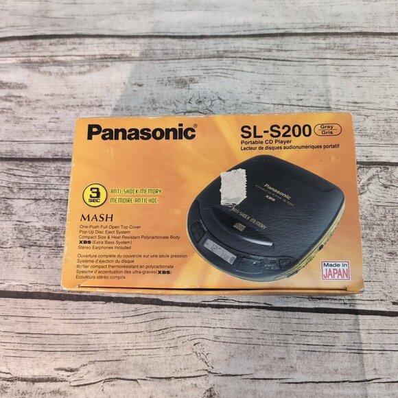 Panasonic SL-S200 Portable CD Player Black Vintage Made in Japan - Picture 1 of 13
